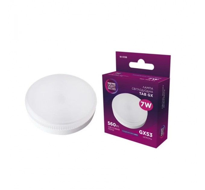 Лампа світлодіодна кругла ELM 7W GX53 4000K (18-0199)