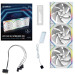 Lian Li Кулер до корпусу Lian Li UNI Fan SL WIRELESS LCD 120-3 REVERSE (G99.12RSLLCD1W3B.00)