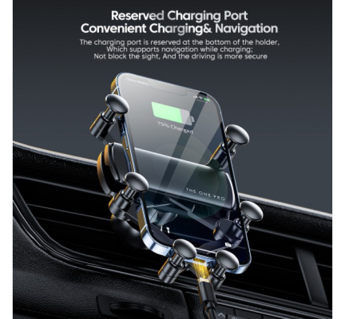 Універсальний автотримач Essager Tourist Gravity Car Mount Phone Holder Black (EZJZL-TR01)