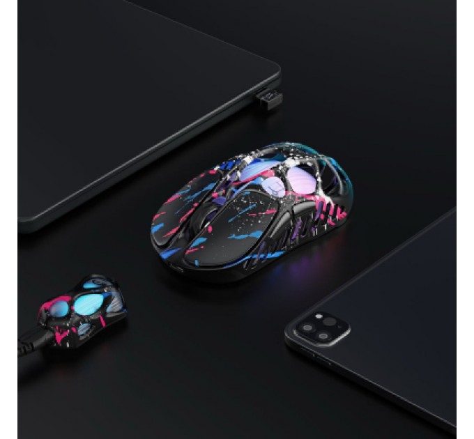 Мишка GravaStar Mercury X Pro 8K RGB Wireless/Bluetooth/USB Neon Graffiti (GS_X_PRO_CG_BLK)