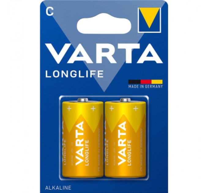 Батарейка Varta C (LR14) Longlife лужна * 2 (04114101422)