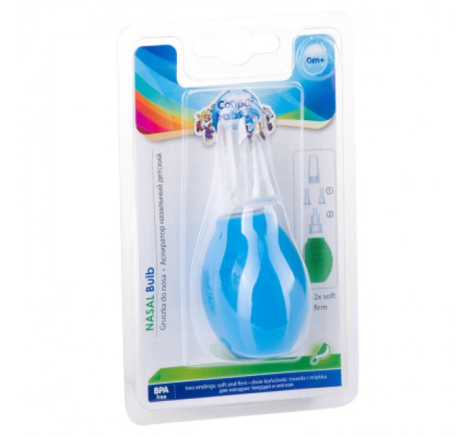 Носовий аспіратор Canpol з двома насадками блакитний (9/119)
