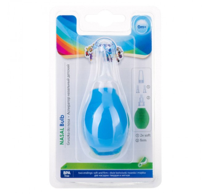Носовий аспіратор Canpol з двома насадками блакитний (9/119)