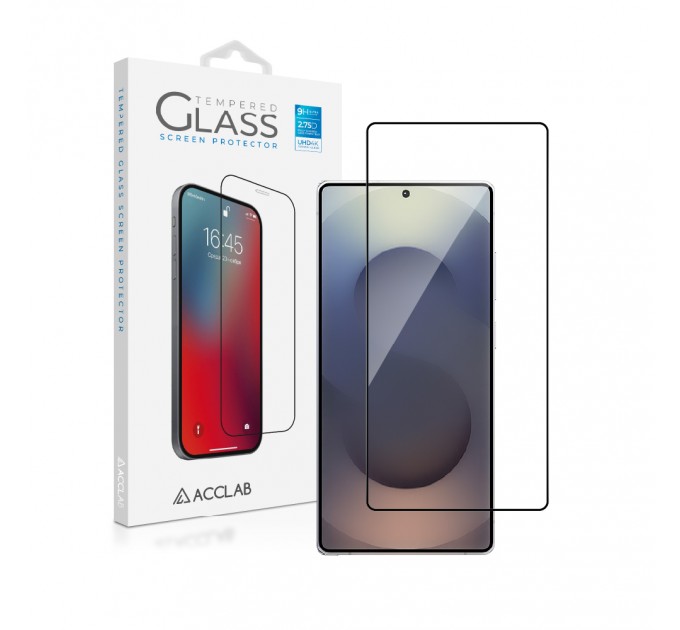 Захисне скло ACCLAB Full Glue для Samsung Galaxy S25 Ultra SM-S938 Black (1283126609794)