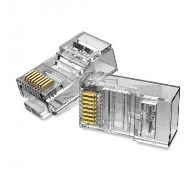 Конектор Cat.6 UTP RJ45 Modular Plug Transparent 10 Pack VENTION (IDDR0-10)