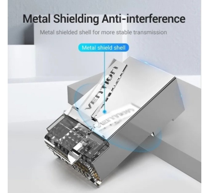 Конектор Cat.6A FTP RJ45 Modular Plug Transparent 10 Pack VENTION (IDFR0-10)