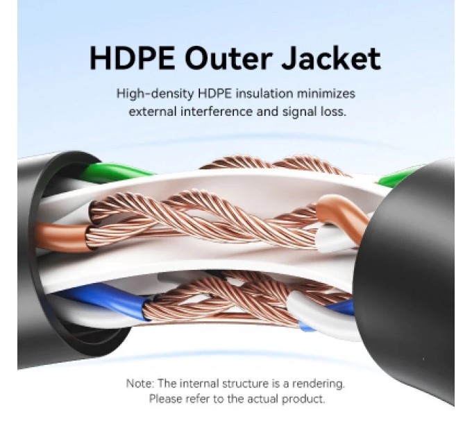 Патч-корд Flat Cat.6 UTP Patch Cable 1M Black VENTION (IBABF)