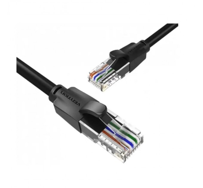 Патч-корд Cat.6 UTP Patch Cable 0.5M Black VENTION (IBEBD)