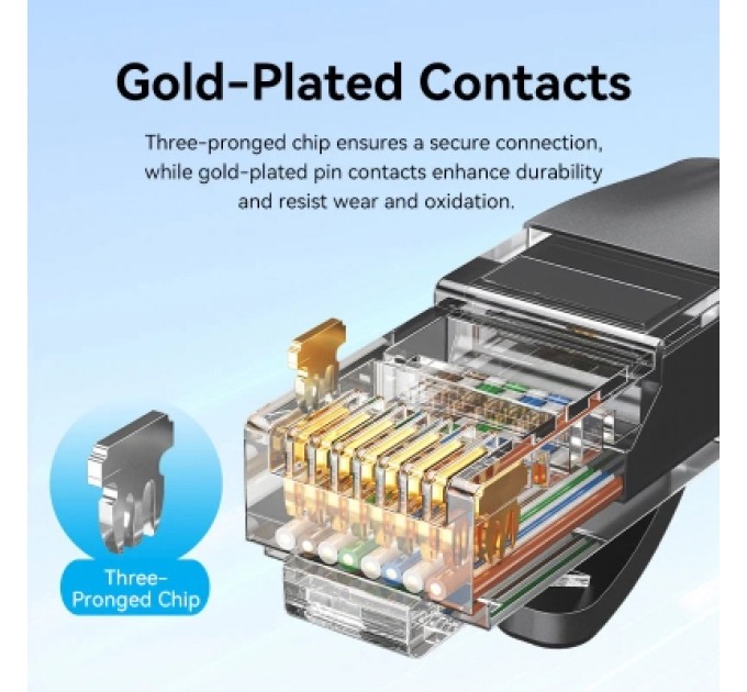 Патч-корд Cat.6 UTP Patch Cable 8M Black VENTION (IBEBK)