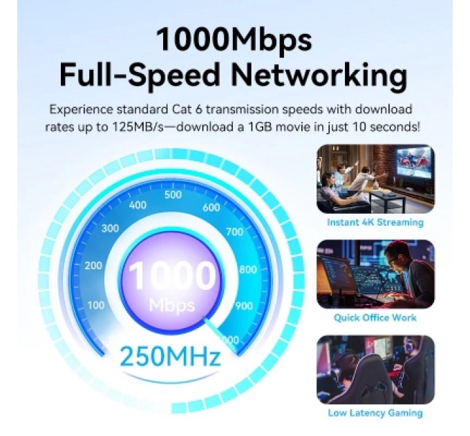 Патч-корд Cat.6 UTP Patch Cable 15M Black VENTION (IBEBN)