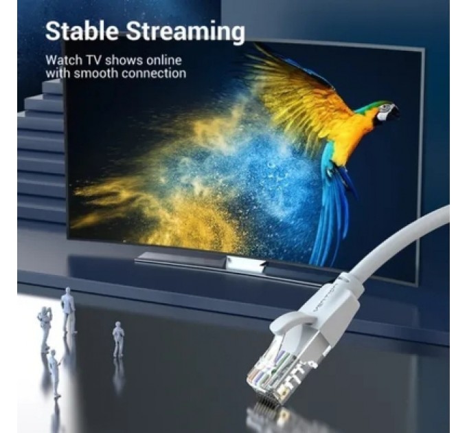 Патч-корд Cat.6 UTP Patch Cable 1M Gray VENTION (IBEHF)