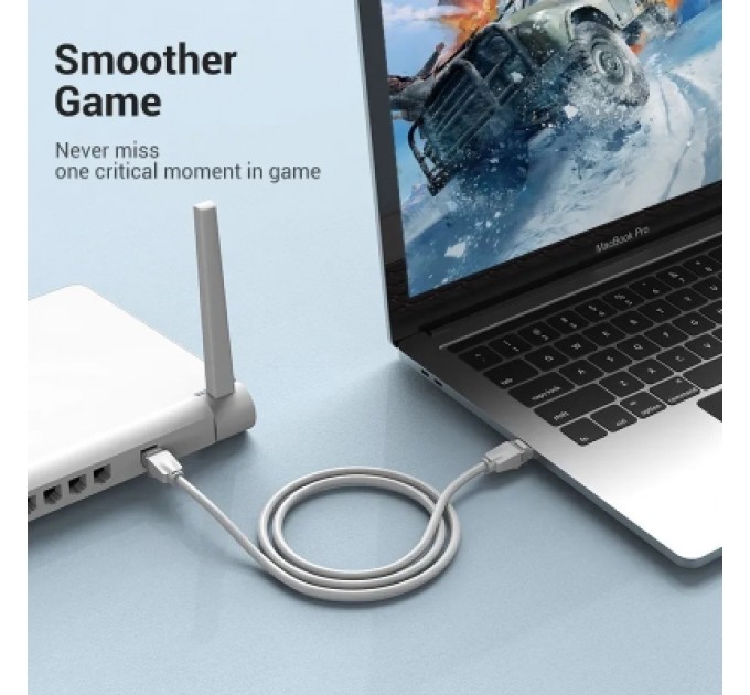 Патч-корд Cat.6 UTP Patch Cable 3M Gray VENTION (IBEHI)