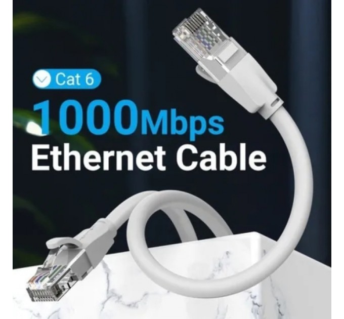 Патч-корд Cat.6 UTP Patch Cable 3M Gray VENTION (IBEHI)