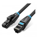 Патч-корд Cat.6 UTP Patch Cable 1M Black VENTION (IBKBF)