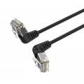 Патч-корд Cat6A UTP Rotate Right Angle Ethernet Patch Cable 1.5M Black Slim Type VENTION (IBOBG)