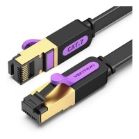 Патч-корд Flat Cat.7 Patch Cable 1M Black VENTION (ICABF)
