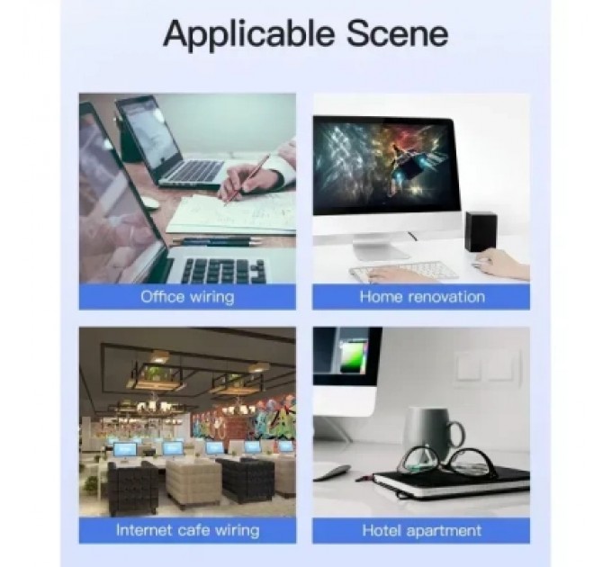 Патч-корд Flat Cat.7 Patch Cable 3M Black VENTION (ICABI)