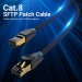 Патч-корд Cotton Braided Cat.8 SFTP Patch Cable 1M Black VENTION (IKGBF)