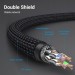 Патч-корд Cotton Braided Cat.8 SFTP Patch Cable 5M Black VENTION (IKGBJ)