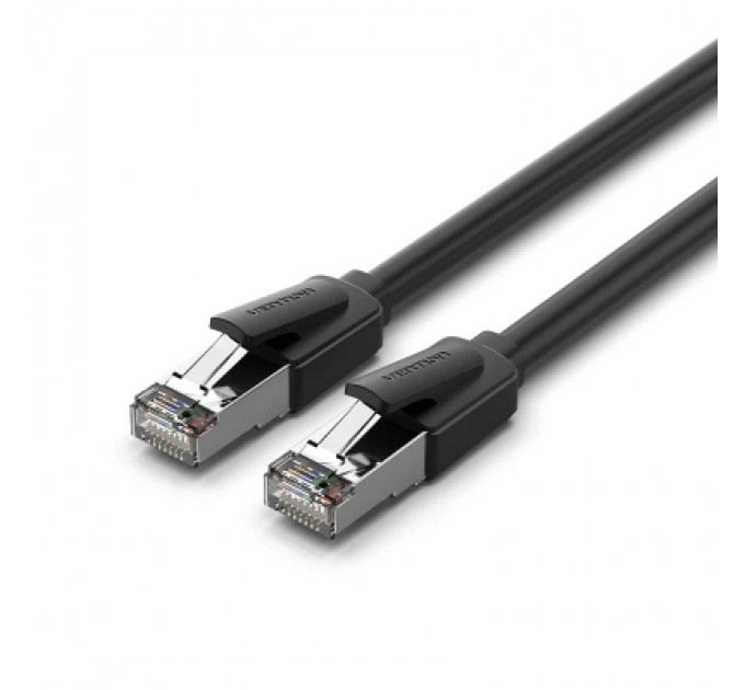 Патч-корд Cat8 SFTP Patch Cable 0.5M Black VENTION (IKKBD)