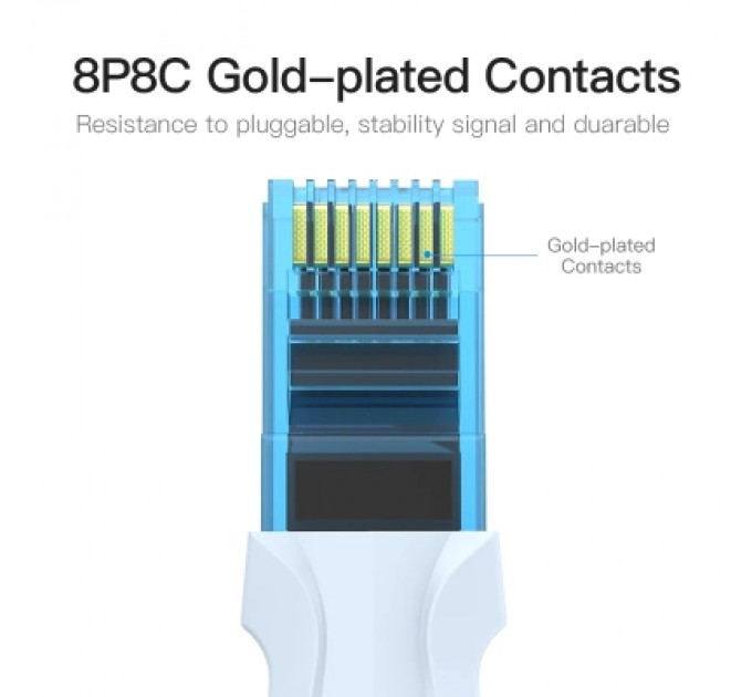 Патч-корд Cat.5E UTP Patch Cable 3M Blue VENTION (VAP-A10-S300)
