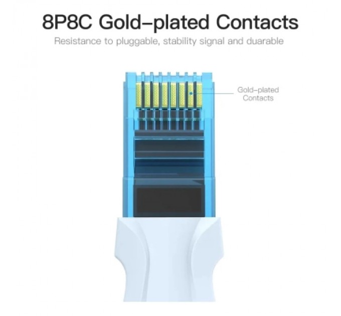 Патч-корд Cat.5E UTP Patch Cable 5M Blue VENTION (VAP-A10-S500)