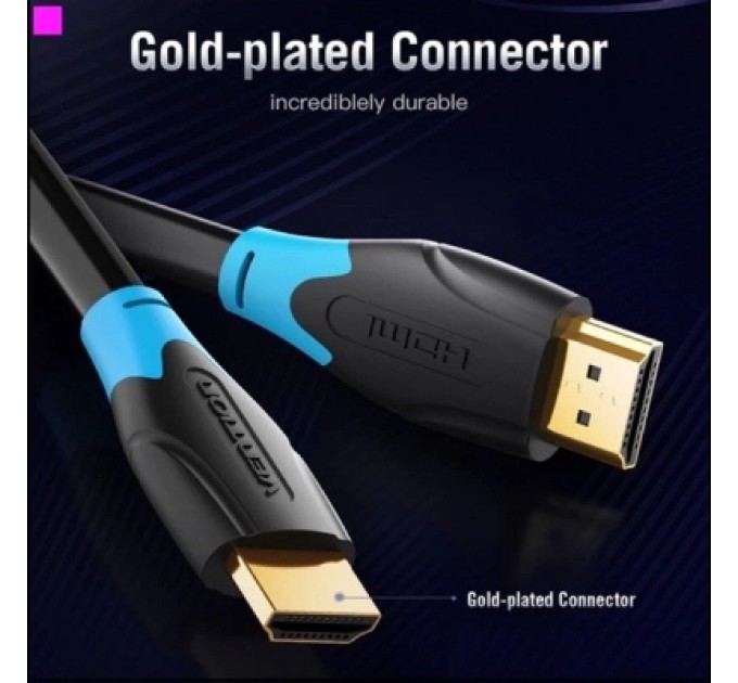 Кабель мультимедійний HDMI Cable 1.5M Black VENTION (AACBG)