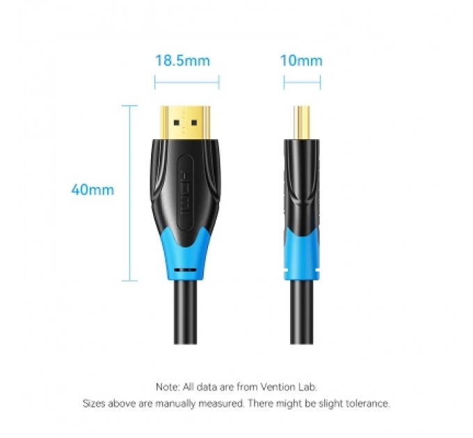 Кабель мультимедійний HDMI Cable 20M Black VENTION (AACBQ)
