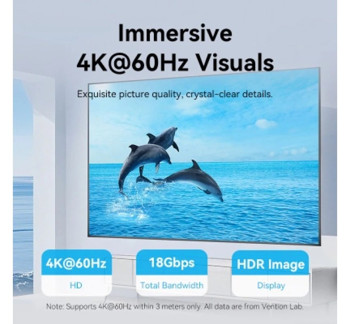 Кабель мультимедійний HDMI Cable 20M Black VENTION (AACBQ)