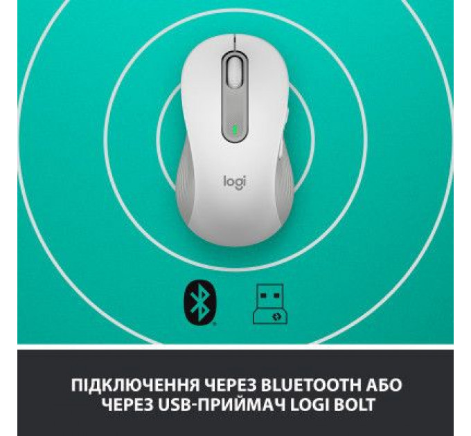 Мишка Logitech Signature M650 L Wireless LEFT Off-White (910-006240)