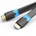Кабель мультимедійний Flat HDMI Cable 2M Black VENTION (AAKBH)