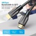 Кабель мультимедійний HDMI Male to Male 8K HD Cable 10M Black VENTION (AANBL)