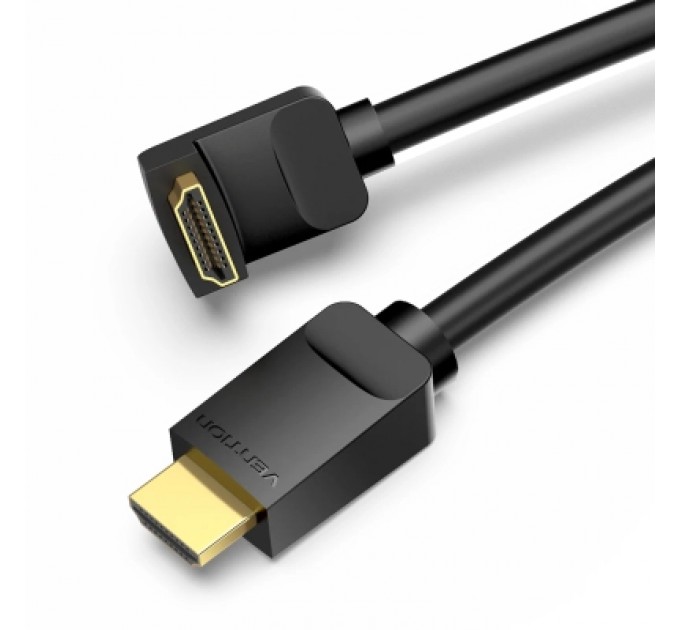 Кабель мультимедійний HDMI Right Angle Cable 270 Degree 1M Black VENTION (AAQBF)