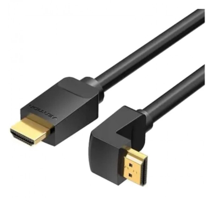 Кабель мультимедійний HDMI Right Angle Cable 270 Degree 1.5M Black VENTION (AAQBG)