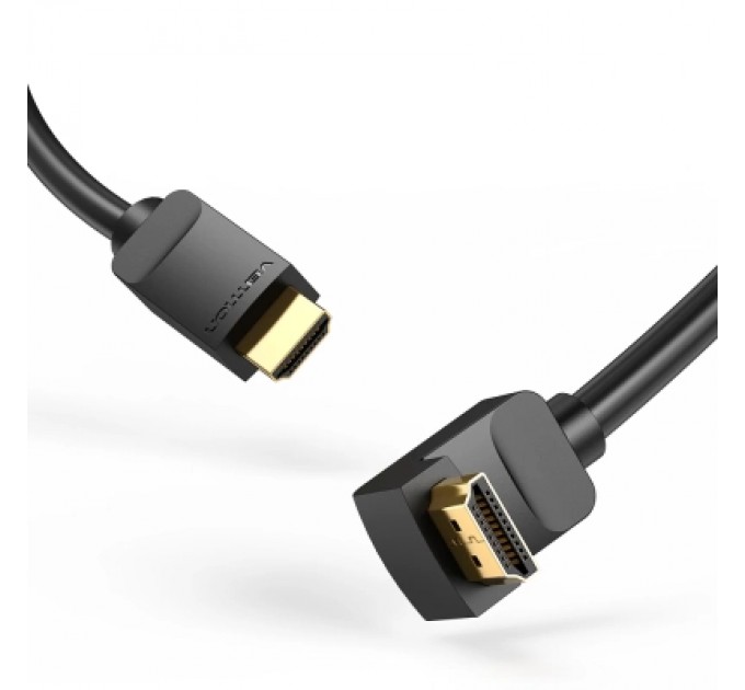 Кабель мультимедійний HDMI Right Angle Cable 270 Degree 3M Black VENTION (AAQBI)