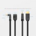 Кабель мультимедійний HDMI Right Angle Cable 270 Degree 3M Black VENTION (AAQBI)