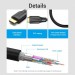 Кабель мультимедійний Cotton Braided 8K HDMI Cable 1M Black VENTION (AAUBF)