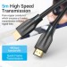 Кабель мультимедійний Cotton Braided 8K HDMI Cable 1.5M Black VENTION (AAUBG)