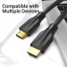 Кабель мультимедійний Cotton Braided 8K HDMI Cable 2M Black VENTION (AAUBH)