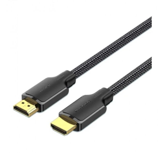 Кабель мультимедійний Cotton Braided 4K HDMI Male to Male Cable 5M Black VENTION (ALLBJ)