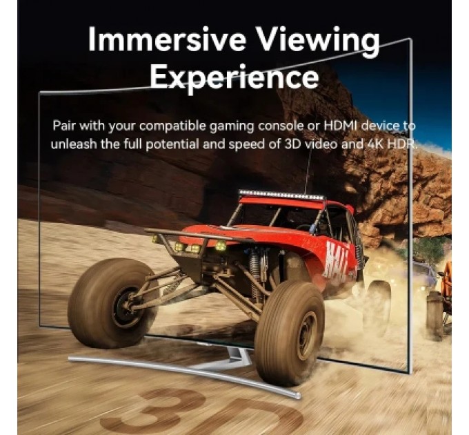 Кабель мультимедійний Cotton Braided 4K HDMI Male to Male Cable 10M Black VENTION (ALLBL)