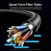 Кабель мультимедійний 4K Fiber Optic HDMI Male to Male Cable 70M Black Zinc Alloy Type VENTION (ALSBAX)