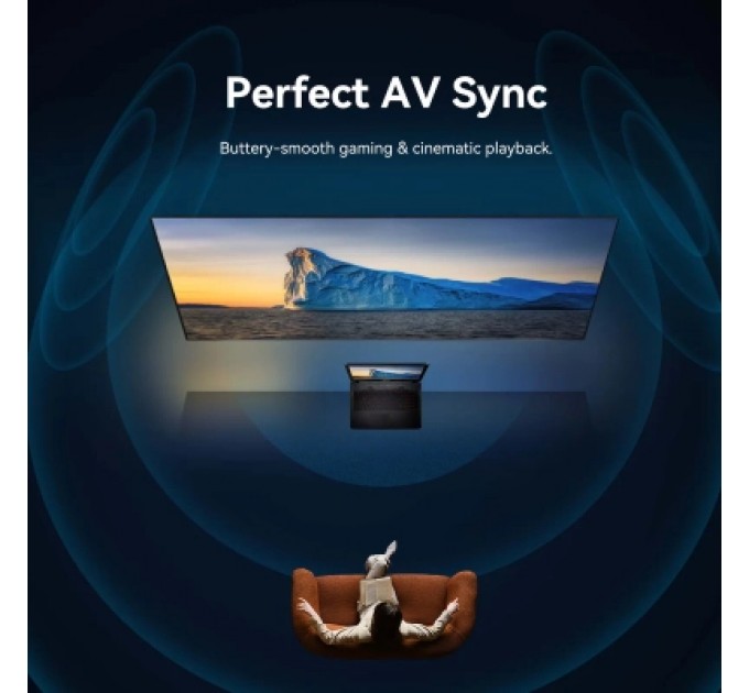 Кабель мультимедійний 4K Fiber Optic HDMI Male to Male Cable 35M Black Zinc Alloy Type VENTION (ALSBU)