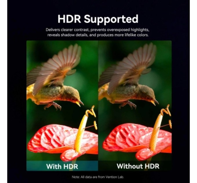 Кабель мультимедійний 4K Fiber Optic HDMI Male to Male Cable 45M Black Zinc Alloy Type VENTION (ALSBW)