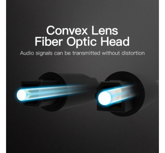 Кабель мультимедійний Optical Fiber Audio Cable 1.5M Black VENTION (BAEBG)