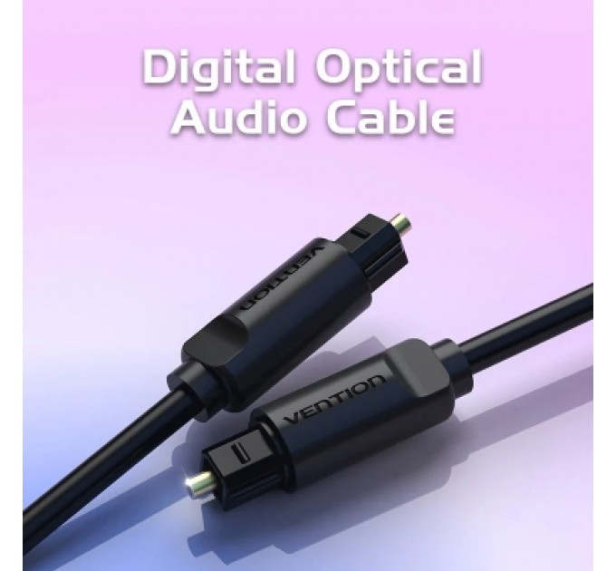 Кабель мультимедійний Optical Fiber Audio Cable 1.5M Black VENTION (BAEBG)