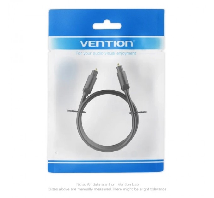Кабель мультимедійний Optical Fiber Audio Cable 2M Black VENTION (BAEBH)