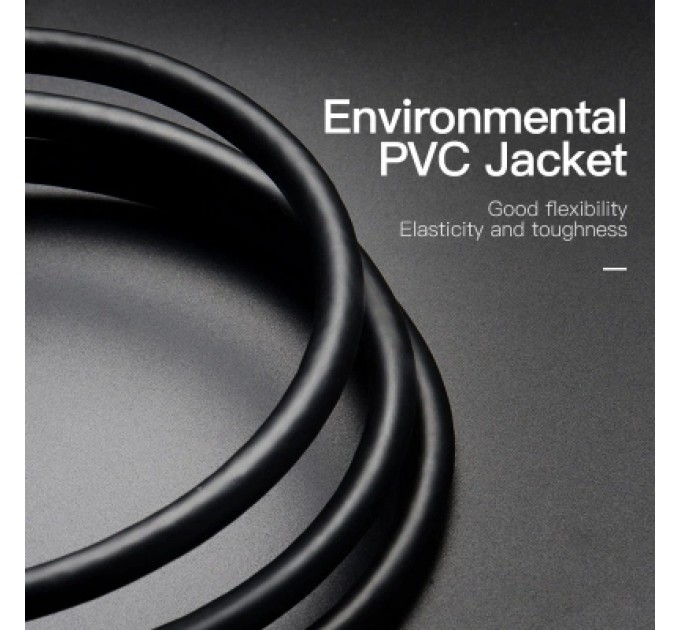 Кабель мультимедійний Optical Fiber Audio Cable 2M Black VENTION (BAEBH)