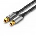 Кабель мультимедійний Optical Fiber Audio Cable Aluminum Alloy Type 1M Gray VENTION (BAVHF)