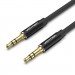 Кабель мультимедійний 3.5mm Male to Male Audio Cable 1.5M Black Aluminum Alloy Type VENTION (BAXBG)